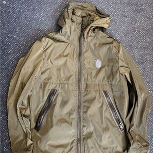 Military Green Restored Full Zip Coach Windbreaker – Men’s Large